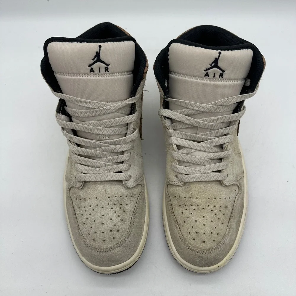 Nike DZ4129-102 Mens Size 11 Air Jordan 1 Mid SE Brown Elephant Suede Sneakers